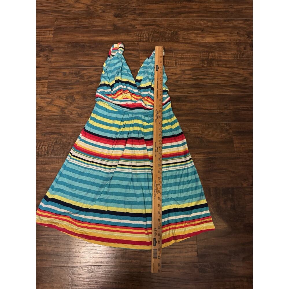 Boston Proper Women Dress Sleeveless Striped V-Neck Mini M - Picture 3 of 6